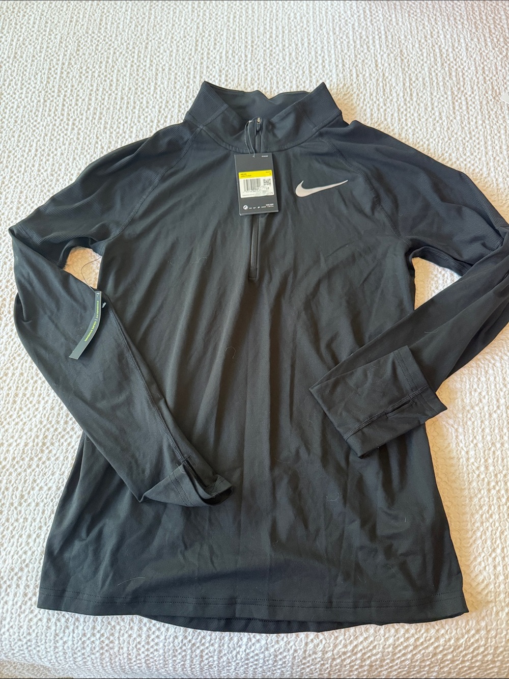 Nike Black Quarter-Zip Performance Long Sleeve Top